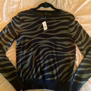 Ann Taylor Sweater - Black/Olive Green